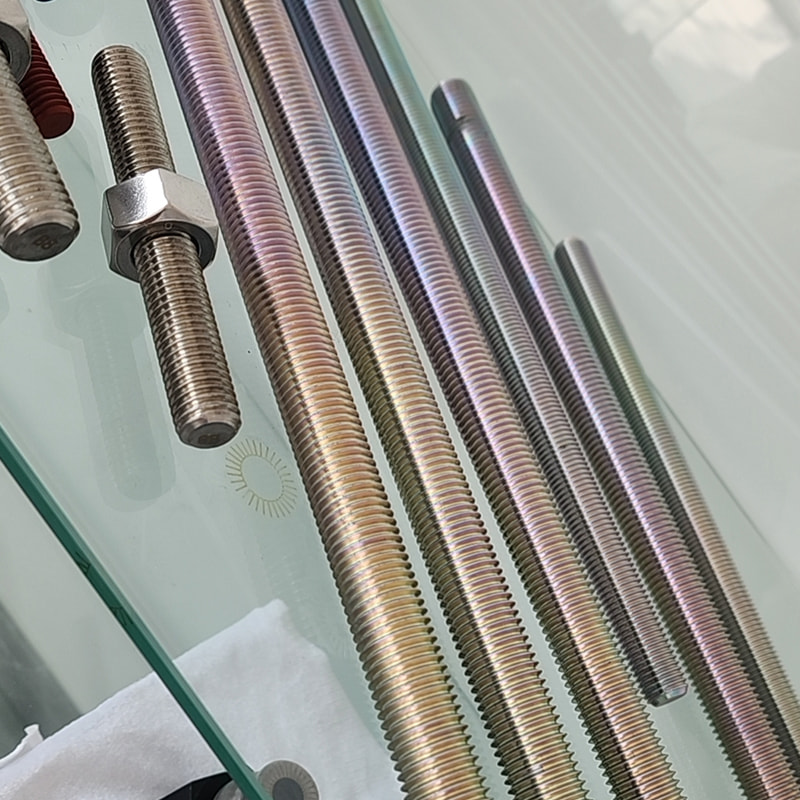 میله های رزوه ای فولاد آلیاژی 1-8 UNC *5 اینچ ASTM A193 B7