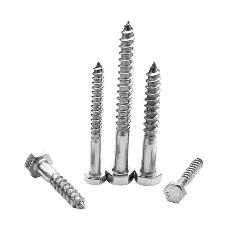 پیچ های چوبی سر شش گوش ST5*25 SS316 برای نجاری
